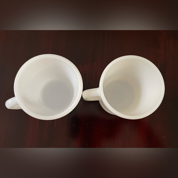Federal Milk Glass Set Of Two Coffee Mugs - Picture 2 of 10